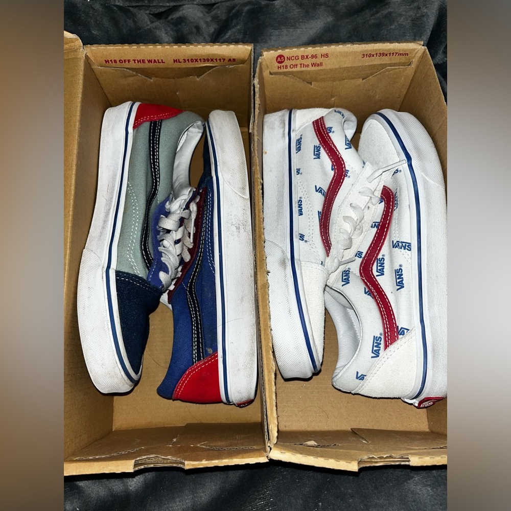 2 pairs of vans